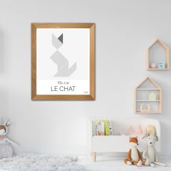 Affiche LE CHAT The Cat - 50 x 40 cm - Gris - Tangraf