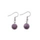 Boucles d'oreilles améthyste violette