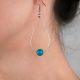 Boucles d'oreilles gouttes - Agate bleue - Nuances et taille au choix