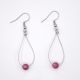 Boucles d'oreilles gouttes - Agate rose - Nuances et taille au choix