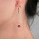 Boucles d'oreilles gouttes - Agate rose - Nuances et taille au choix