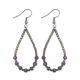 Boucles d'oreilles gouttes - 7 Améthystes violettes