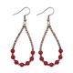 Boucles d'oreilles gouttes - 7 Jaspes rouges