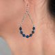 Boucles d'oreilles gouttes - 7 Lapis-lazulis bleus