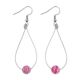 Boucles d'oreilles gouttes - Agate rose - Nuances et taille au choix