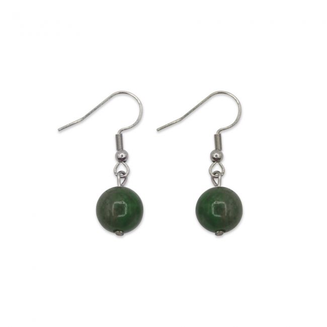 Boucles d'oreilles agate mousse verte - Nuances au choix