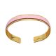 Bracelet or et cuir "Noa" Fin - Rose